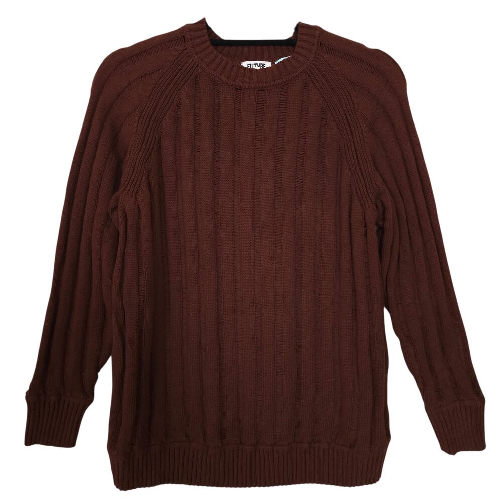 Future Collective x Gabriella Karefa-Johnson Brown Ladder Knit Sweater M